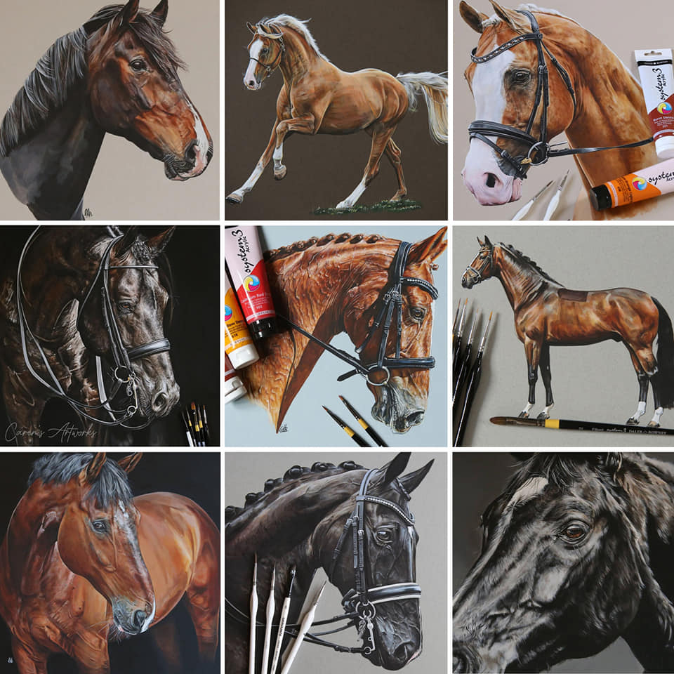 Caren`s Artworks - A Portrait Artist Who Specialises In Equine Original Artwork